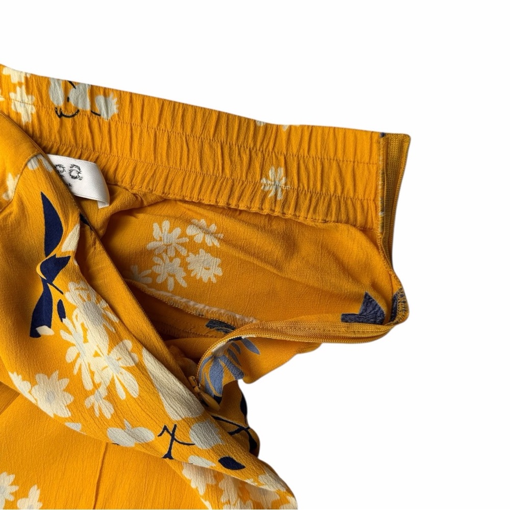Sea New York Women's Pia High-Rise Wide Leg Yellow Floral Pants In Size 8 - Picture 7 of 9